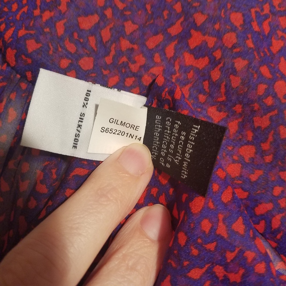 Diane von Furstenberg Gilmore Sheer Silk Blouse 6 - Picture 7 of 7